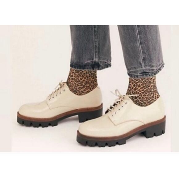 Jeffrey Campbell Trevor Platform Lug Sole Derby Oxfords Black Patent Leather 8 - Picture 12 of 12